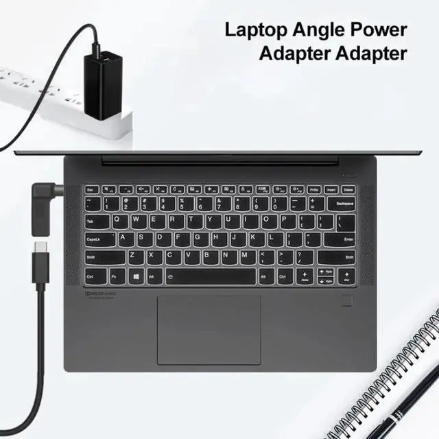 Alt view image 3 of 5 - JAENFONG USB-C / Type-C Female to 5.5 x 2.1mm Male Plug Elbow Adapter Connector