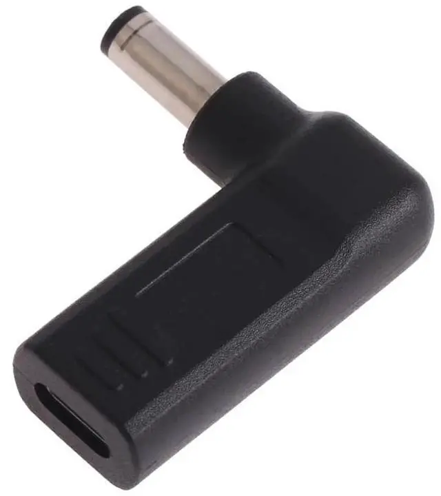 Alt view image 5 of 5 - JAENFONG USB-C / Type-C Female to 5.5 x 2.1mm Male Plug Elbow Adapter Connector