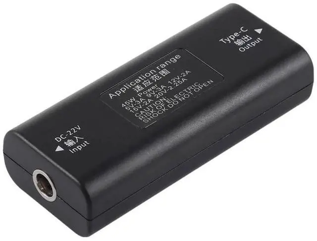 Alt view image 5 of 5 - JAENFONG DC 5.5 x 2.1mm Power Jack Female to USB-C / Type C Female Power Connector Adapter with 30cm USB-C / Type C Cable