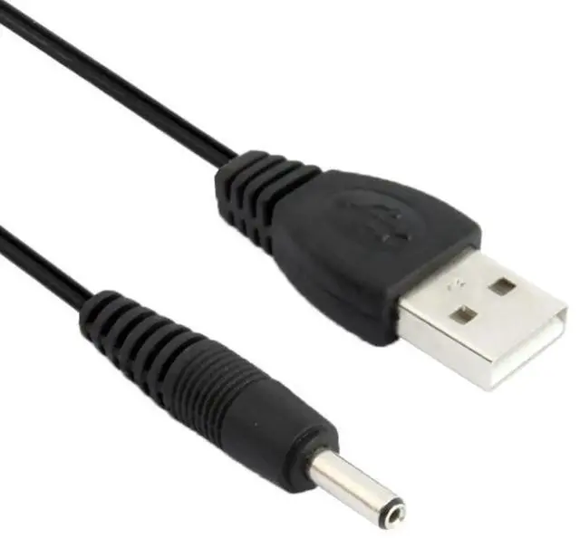 Main image of JAENFONG USB Male to DC 3.5 x 1.35mm Power Cable, Length: 1.2 m(Black)