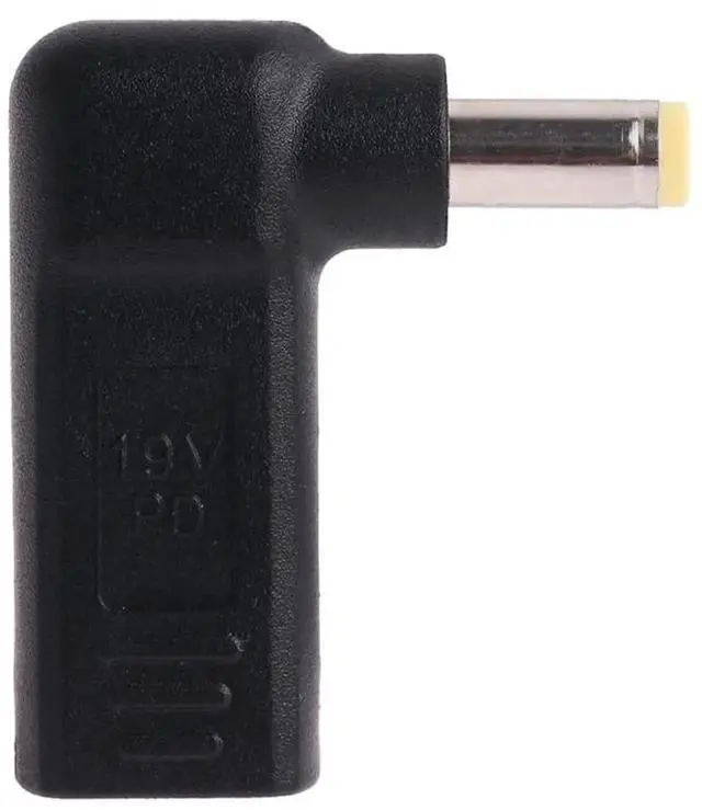 Alt view image 4 of 6 - JAENFONG USB-C / Type-C Female to 5.5 x 2.5mm Male Plug Elbow Adapter Connector
