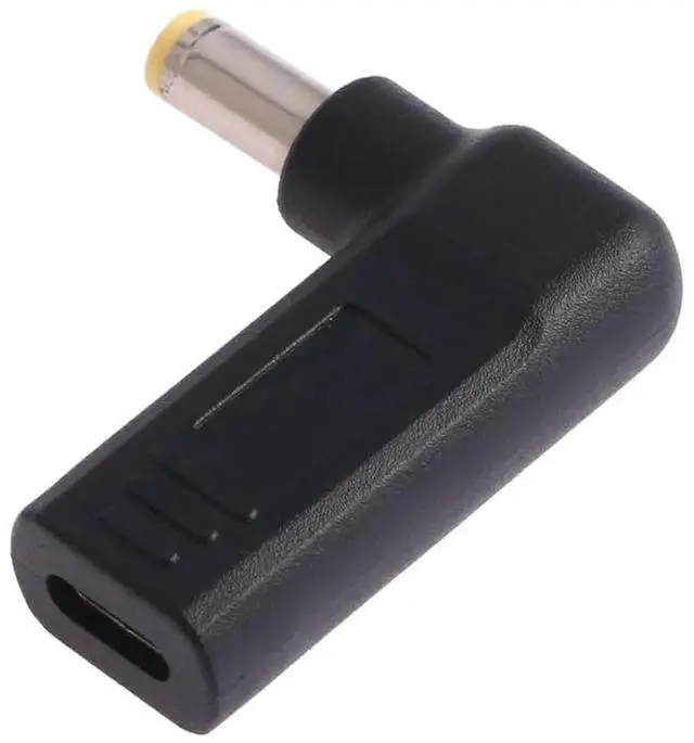 Alt view image 5 of 6 - JAENFONG USB-C / Type-C Female to 5.5 x 2.5mm Male Plug Elbow Adapter Connector