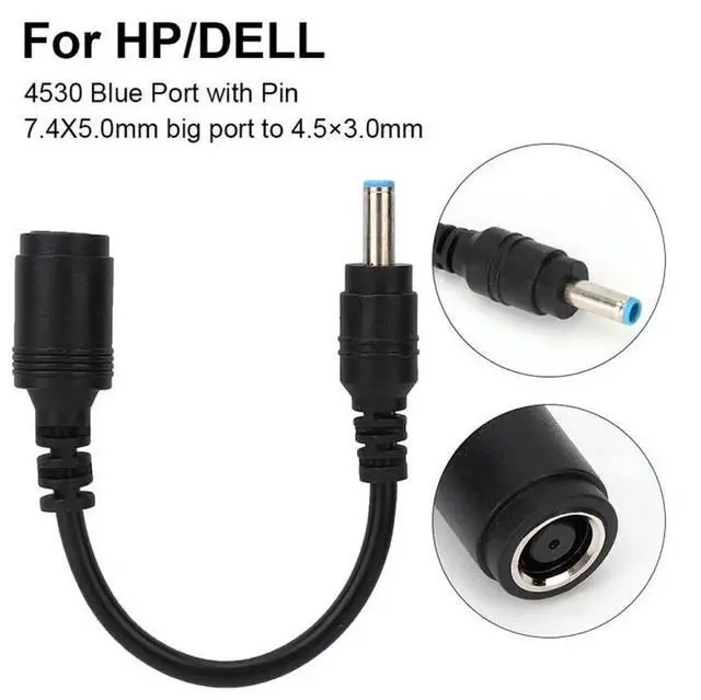 Alt view image 3 of 6 - JAENFONG 4.5 x 3.0mm Male to 7.4 x 5.0mm Female Interfaces Power Adapter Cable for Laptop Notebook, Length: 20cm