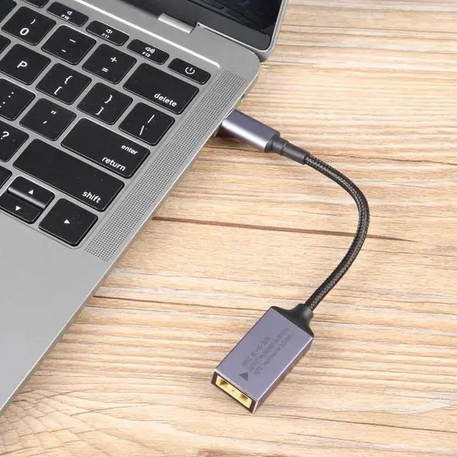 Alt view image 3 of 6 - JAENFONG USB-C / Type-C Male to Square Plug Female Nylon Braided Adapter Cable for