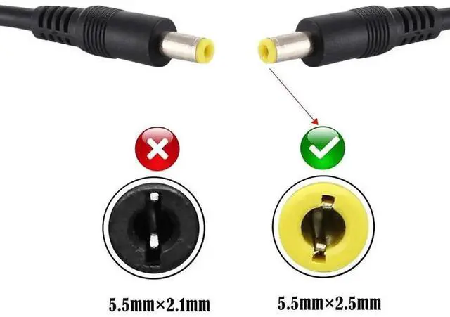 Alt view image 5 of 6 - JAENFONG DC Power Plug 5.5 x 2.5mm Male to Male Adapter Connector Cable, Cable Length:1m 1m (Black)