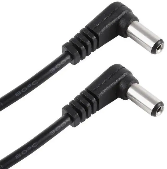 Alt view image 3 of 3 - JAENFONG 30cm 5A 5.5 x 2.1mm Male to Male Elbow DC Power Supply Plug Cable, DC 12-24V