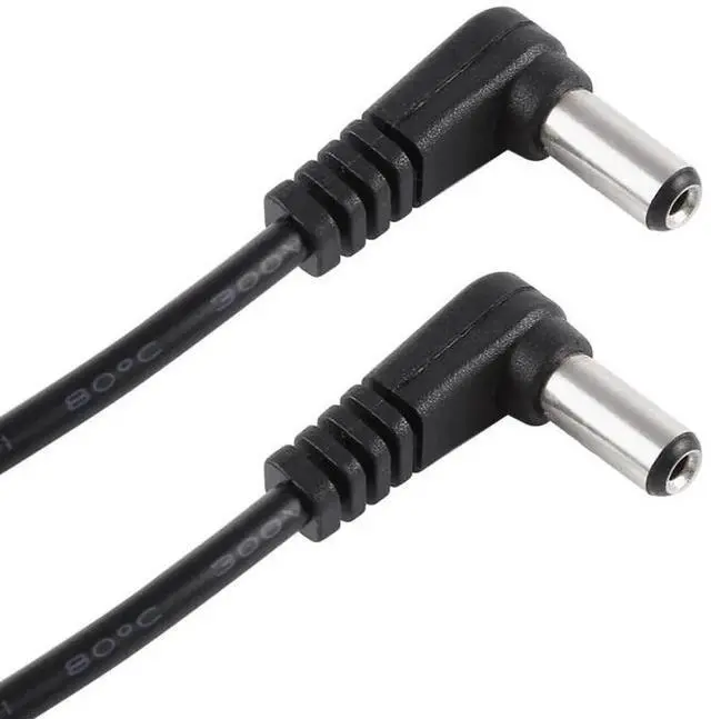 Main image of JAENFONG 30cm 5A 5.5 x 2.1mm Male to Male Elbow DC Power Supply Plug Cable, DC 12-24V