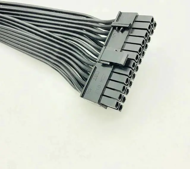 Alt view image 5 of 6 - JAENFONG 10pin+14pin to 24pin Modular Power Supply Cables Sleeved Cable Adapter ATX 24Pin for Corsair AX1200 AX1200i RM Series 18AWG 60cm