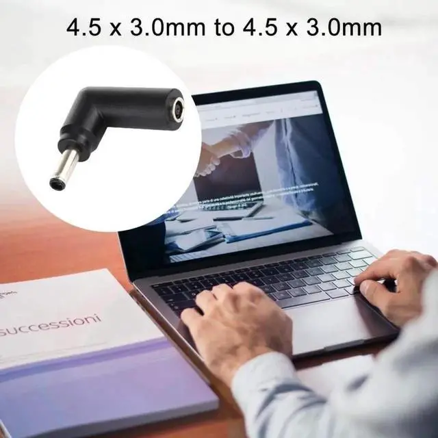 Alt view image 3 of 5 - JAENFONG 10 PCS 4.5 x 3.0mm Female to 4.5 x 3.0mm Male Plug Elbow Adapter Connector