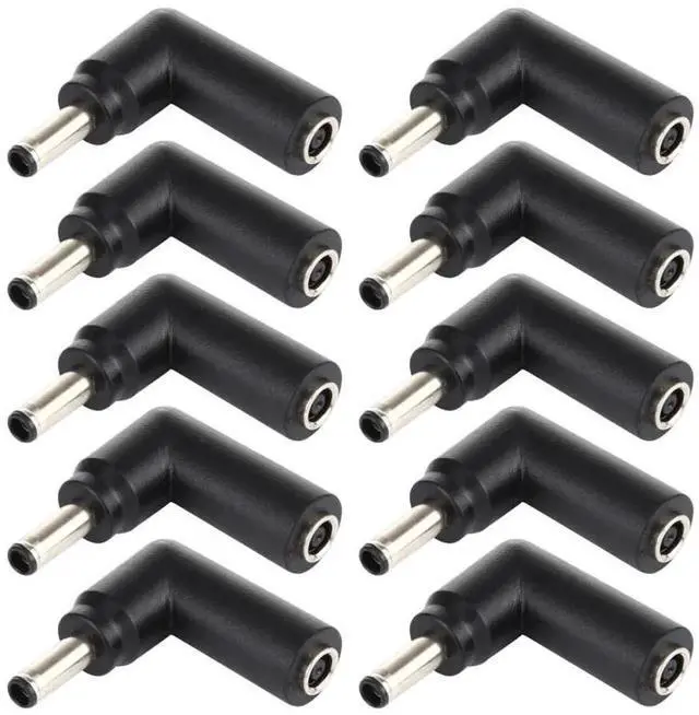 Alt view image 2 of 5 - JAENFONG 10 PCS 4.5 x 3.0mm Female to 4.5 x 3.0mm Male Plug Elbow Adapter Connector
