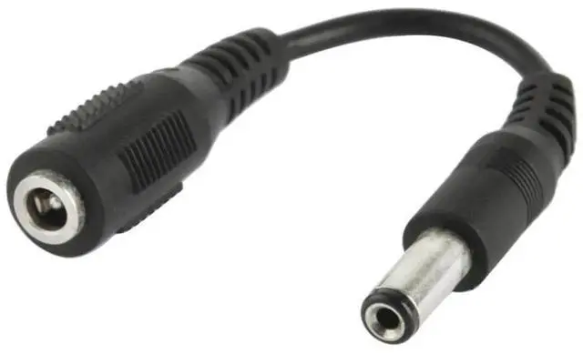 Alt view image 3 of 4 - JAENFONG 5.5 x 2.5mm Male to 3.5mm Female DC Plug Adapter, Length: 12cm