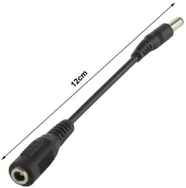 Alt view image 4 of 4 - JAENFONG 5.5 x 2.5mm Male to 3.5mm Female DC Plug Adapter, Length: 12cm