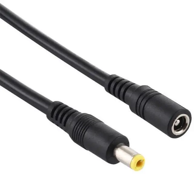Alt view image 7 of 7 - JAENFONG 8A 5.5 x 2.5mm Female to Male DC Power Extension Cable, Cable Length:1m 1m (Black)