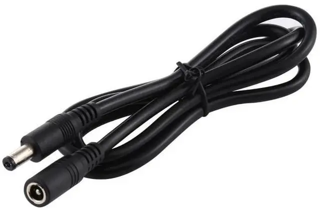 Alt view image 4 of 7 - JAENFONG 8A 5.5 x 2.1mm Female to Male DC Power Extension Cable, Length:1.5m 1.5m (Black)