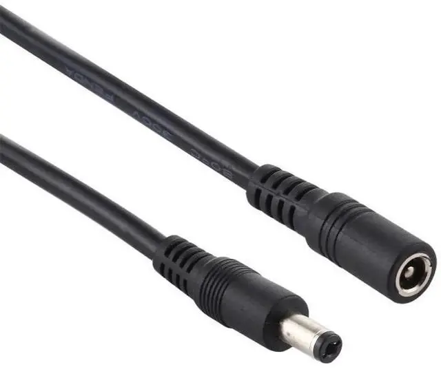 Alt view image 3 of 7 - JAENFONG 8A 5.5 x 2.1mm Female to Male DC Power Extension Cable, Length:1.5m 1.5m (Black)