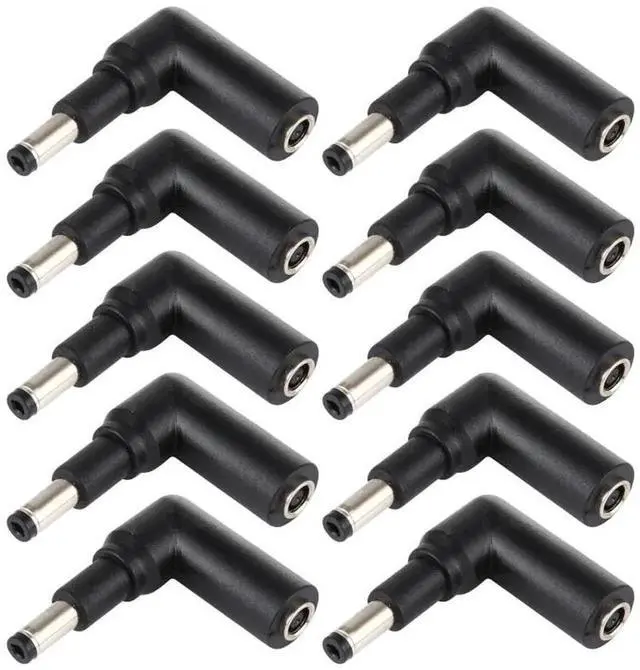 Main image of JAENFONG 10 PCS 4.5 x 3.0mm Female to 4.8 x 1.7mm Male Plug Elbow Adapter Connector