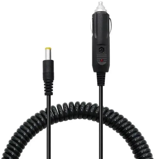 Main image of JAENFONG 2A Car 4.0 x 1.7mm Power Supply Adapter Plug Coiled Cable Car Charger, Length: 40-140cm