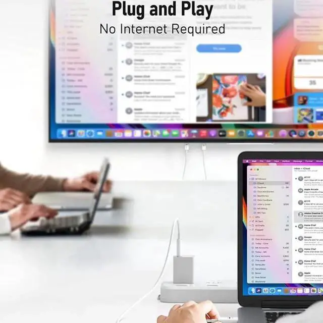 Alt view image 7 of 7 - JAENFONG Wireless HDMI Screen Mirroring Adapter - 1080P HD Video & Audio Transmission, 50m Range for PC/Laptop/Smartphone to TV/Projector, Plug & Play, One-to-One Wireless Display Dongle