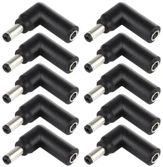 Alt view image 5 of 5 - JAENFONG 10 PCS 4.5 x 3.0mm Female to 5.5 x 2.1mm Male Plug Elbow Adapter Connector