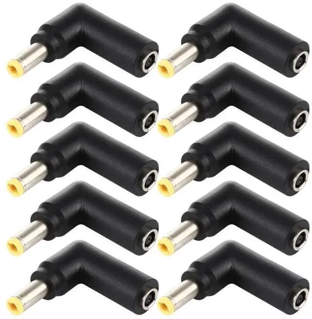 Main image of JAENFONG 10 PCS 4.5 x 3.0mm Female to 5.5 x 2.5mm Male Plug Elbow Adapter Connector
