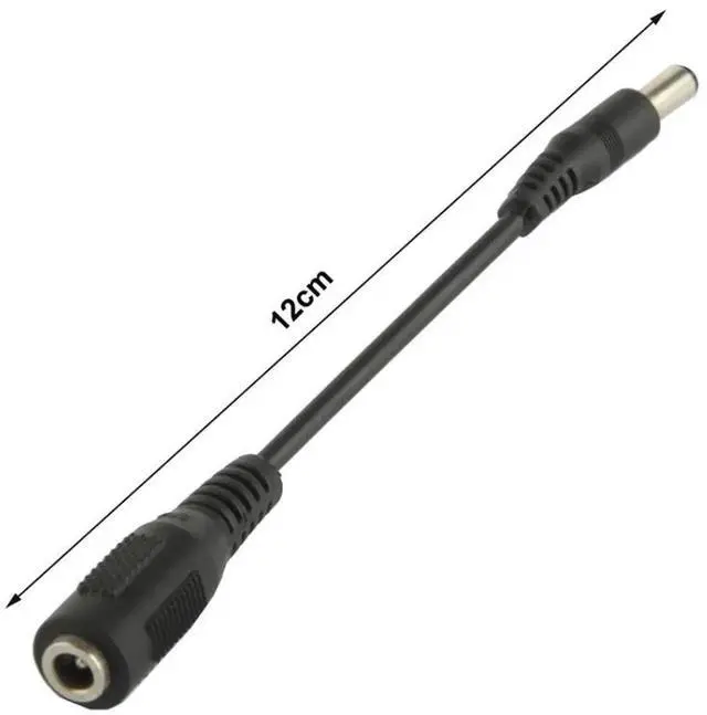 Alt view image 4 of 4 - JAENFONG 5.5 x 2.5mm Male to 3.5mm Female DC Plug Adapter, Length: 12cm