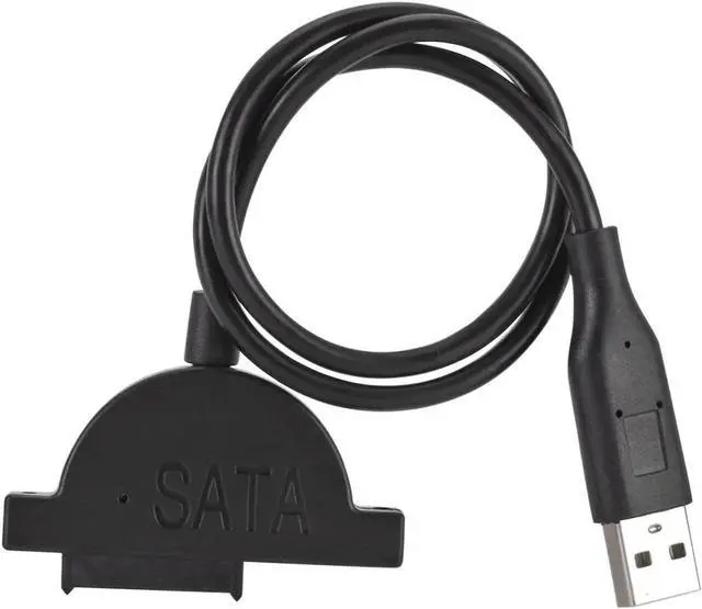 Alt view image 2 of 3 - SATA 13 Pin Female to USB 2.0 Adapter Converter Cable for Laptop ODD CD DVD Optical Drive