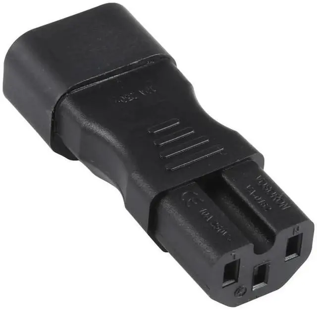 Alt view image 3 of 5 - JAENFONG C13 to C15 Groove AC Power Plug Adapter Converter Socket