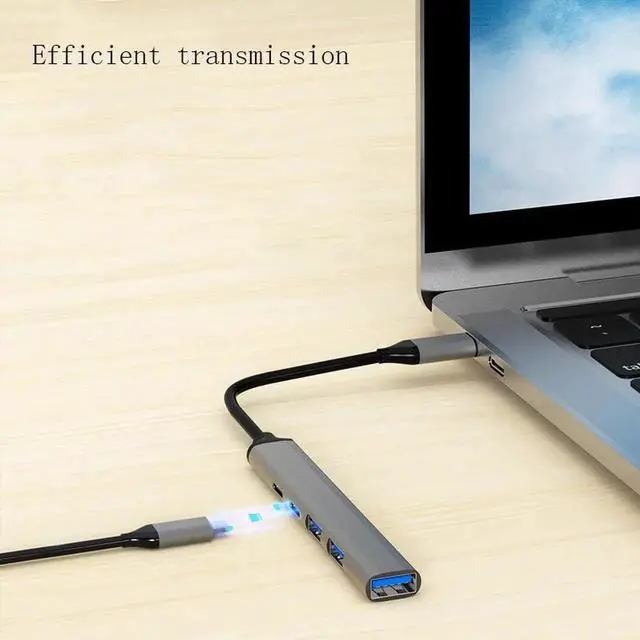 Alt view image 2 of 6 - U5 Type-C Extender USB3.0 Splitter Multi-Port Expansion Dock, Number of interfaces: 5 in 1 (USB)