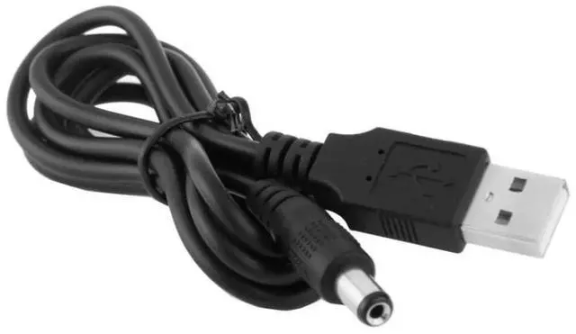 Alt view image 2 of 3 - JAENFONG USB Male to DC 5.5 x 2.1mm Power Cable, Length: 1m