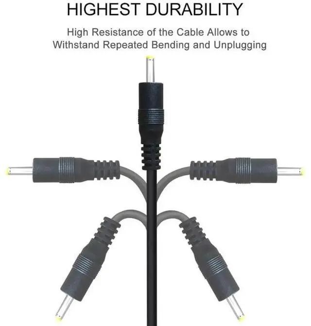 Alt view image 5 of 5 - USB Male to DC 2.5 x 0.7mm Power Cable, Length: 1.2m(Black)