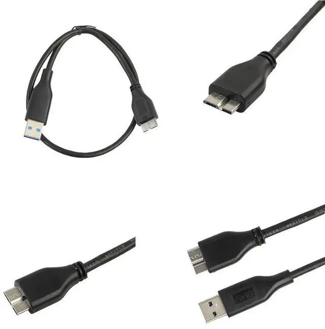 Alt view image 3 of 3 - USB Hard Disk Drive Cable USB 3.0 Data Cord USB 3.0 A Male To Micro B Male Data Cable Hard Disk Drive Adapter for External HDD