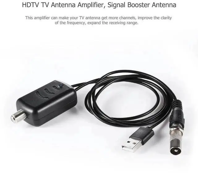 Main image of HDTV Signal Amplifier Professional Indoor HD Digital TV Antenna Amplifier Low Noise 25dB High Gain Adapter with USB Power Supply