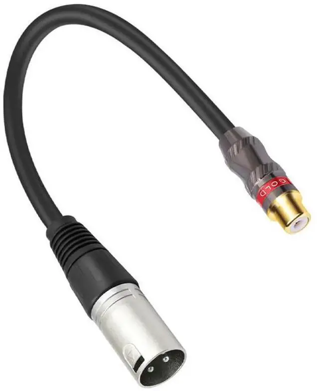 Alt view image 2 of 4 - 30Cm RCA Female To 3Pin-XLR Male Adapter Cable 3Pin XLR Male To RCA Female for Microphone Amplifier Mixer