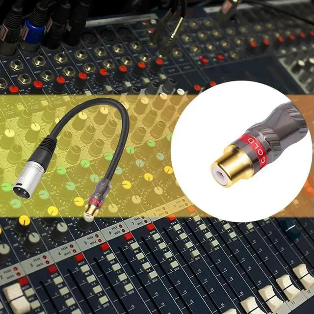 Alt view image 4 of 4 - 30Cm RCA Female To 3Pin-XLR Male Adapter Cable 3Pin XLR Male To RCA Female for Microphone Amplifier Mixer