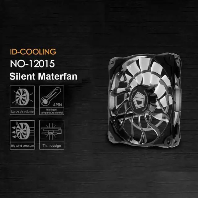 Alt view image 3 of 3 - Video Graphics Card Water Cooler Radiator 12cm Chassis Cooling Fan 4 Pin Silent CPU Radiator Heatsink Cooler