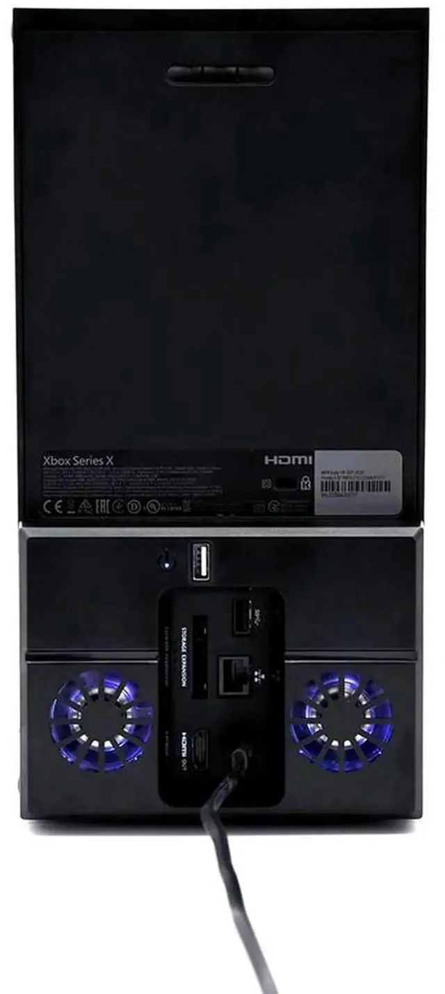 Alt view image 2 of 4 - Vertical Cooling Fan with Dual Fans and USB Port External RGB Colorful Cooling Fan Dock Station for Xbox Series X Console