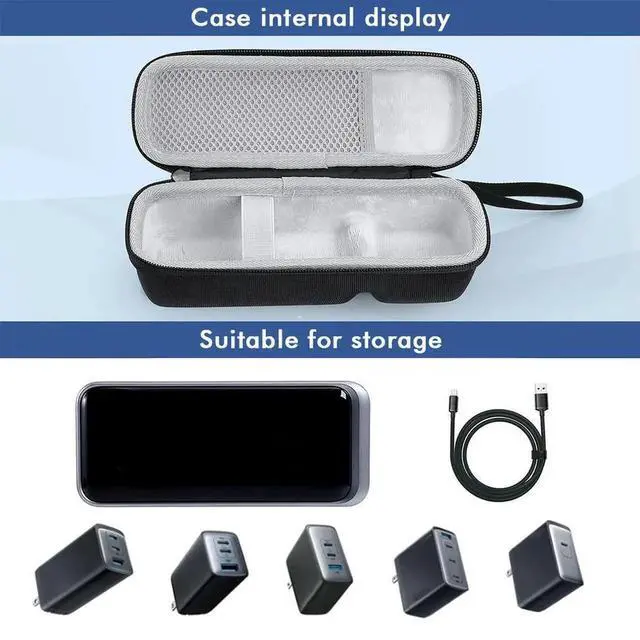 Alt view image 3 of 3 - Carrying Case Shockproof Travel Protective Case EVA Anti-scratch Hardshell Case for Anker Prime 20000mAh Power Bank 200W&Charger