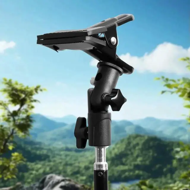 Alt view image 2 of 4 - Light Stand Attachment 1/4 Inch To 3/8inch Screw Mount Clamp Clip Holder Reflector Holder for Flash LED Light Umbrella