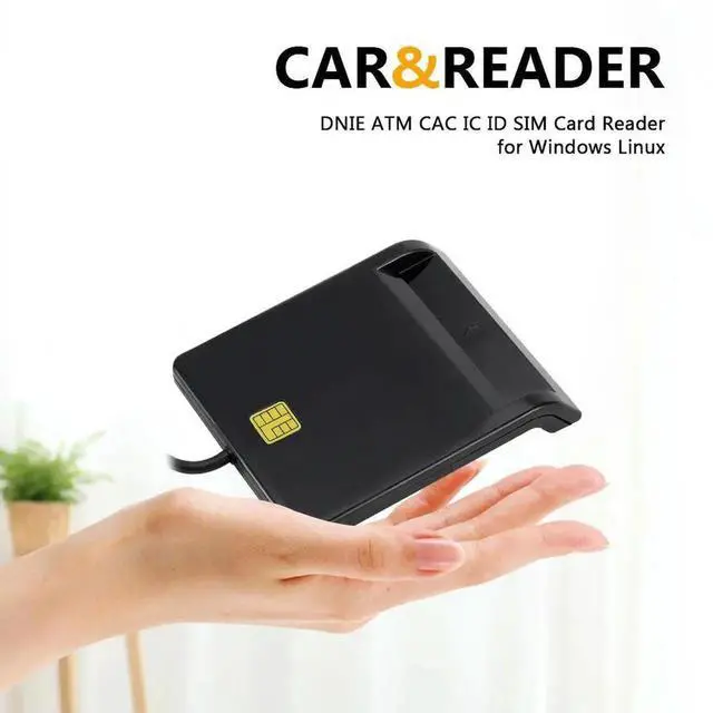 Alt view image 2 of 3 - Multi-function Portable USB 2.0 ligent Card Reader Affordable Easy Use for DNIE ATM CAC IC ID Bank SIM Card Reader