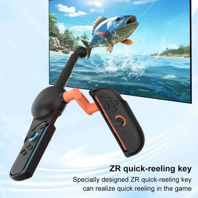 Alt view image 3 of 4 - Fishing Rod for Nintendo for Switch 2 Joy-Con Fish Game Kit ABS Handle Stand Holder for Switch/OLED for Fishing Star World Tour
