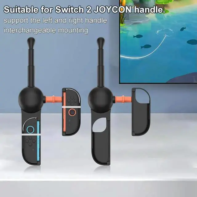 Alt view image 4 of 4 - Fishing Rod for Nintendo for Switch 2 Joy-Con Fish Game Kit ABS Handle Stand Holder for Switch/OLED for Fishing Star World Tour