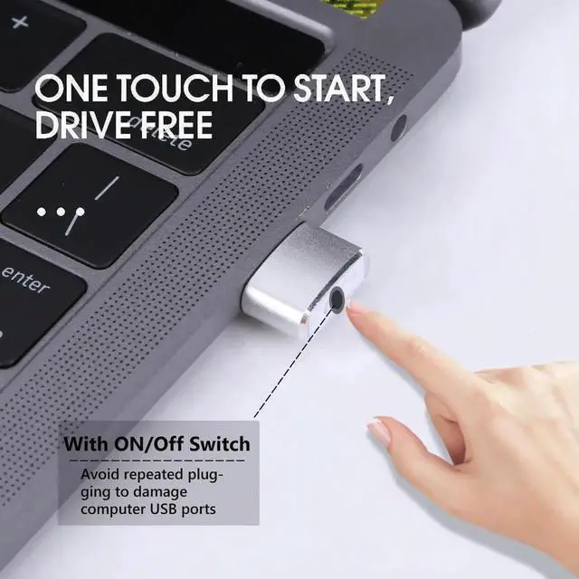 Alt view image 2 of 4 - Mini Mouse Movement Simulator Plug and Play USB Automatic Move Cursor Shaker Indicator Light Aluminum Alloy Housing for Computer