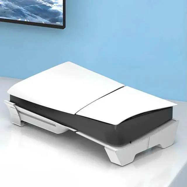 Alt view image 3 of 3 - Cooling Horizontal Base Anti-Slip Dock Mount Holder Console Base Stand for PS5 Slim Disc & Digital Game Console