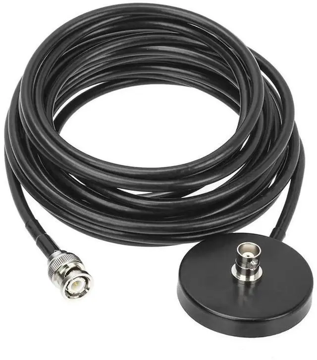 Main image of RG58 BNC Magnetic Female Base Portable BNC Female Magnetic Mount Base 5 Meters for Two Way Radio for Wireless Microphone