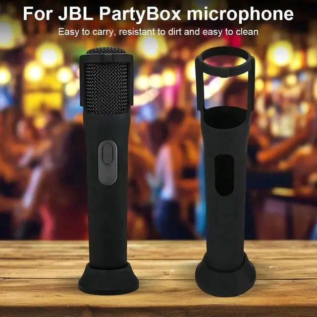 Alt view image 4 of 4 - Silicone Case Protective Case Microphone Stand Microphone Case for JBL PartyBox Wireless Mic