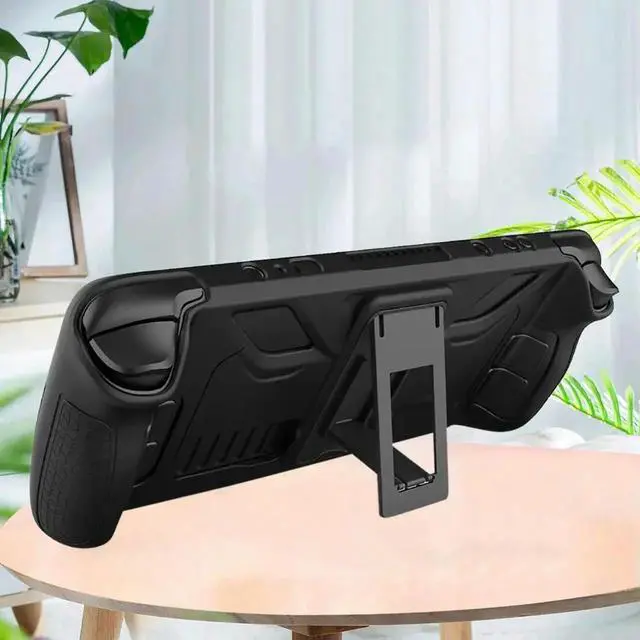 Main image of Silicone Case Anti Slip Soft Shell Game Console Full Cover with Foldable Bracket Replacement Accessories for Steam Deck