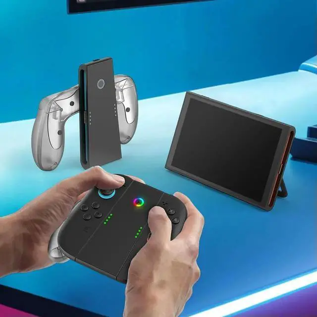 Alt view image 3 of 4 - Charging Grip for NS2 Controller Comfort Grip Multi-Purpose Portable Handle Charger Dock Wear Resist for NS2 Joy-Con Controller