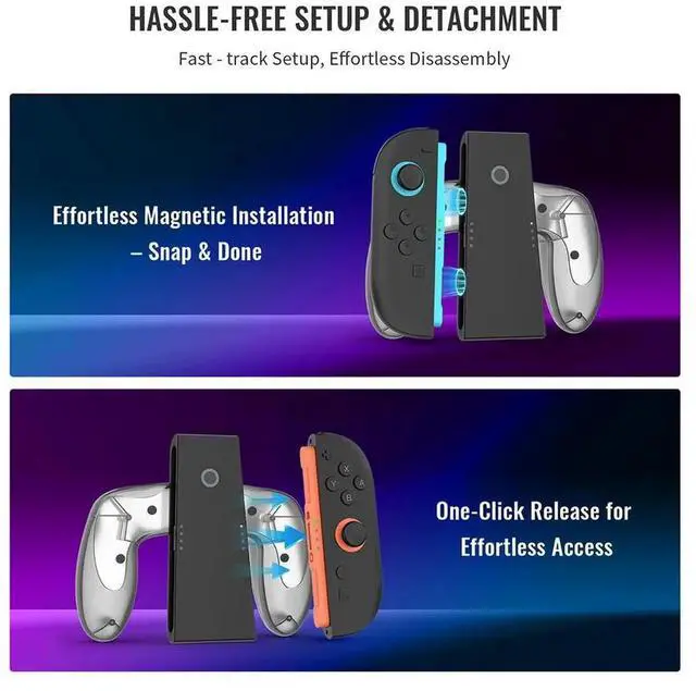 Main image of Charging Grip for NS2 Controller Comfort Grip Multi-Purpose Portable Handle Charger Dock Wear Resist for NS2 Joy-Con Controller