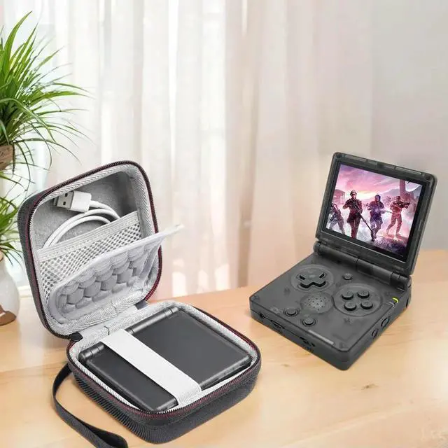 Alt view image 3 of 3 - EVA Hard Carrying Case Bag Shockproof Travel Protective Case with Hand Rope for ANBERNIC RG35XXSP Handheld Game Console