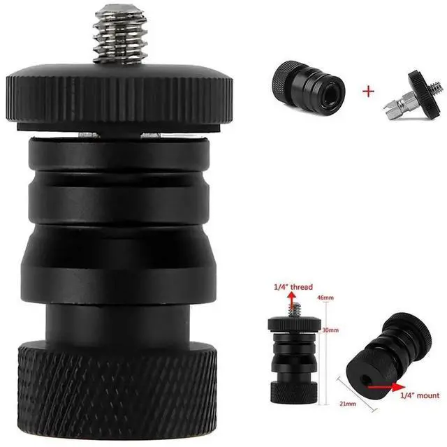 Alt view image 3 of 3 - Tripod Heads Quick Release Mini Ball Head 1/4 Thread Detachable Ballhead Mini Camera Stand for Arm Monitor LED Light